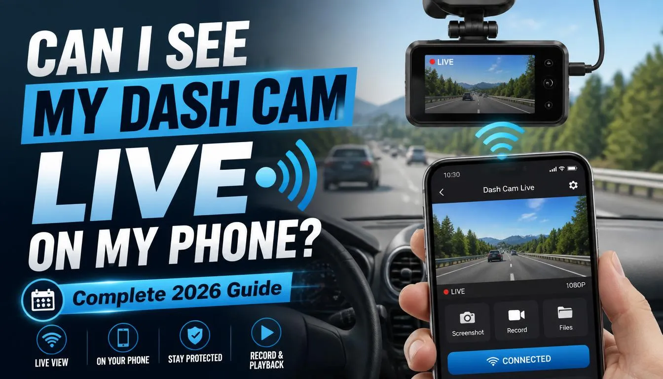 Can I See My Dash Cam Live on My Phone? Complete Guide (2026)