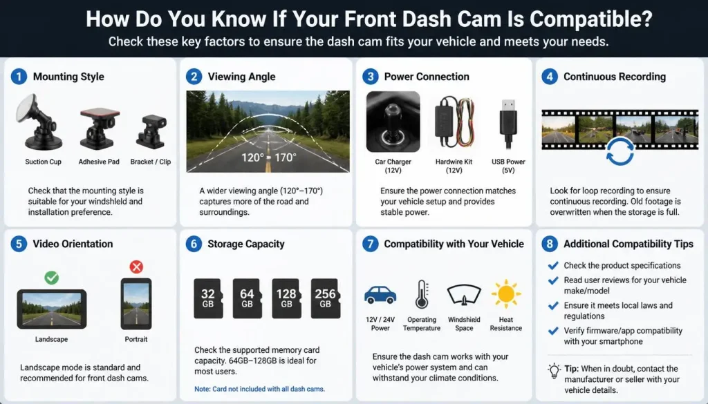 How Do You Know If Your Front Dash Cam Is Compatible