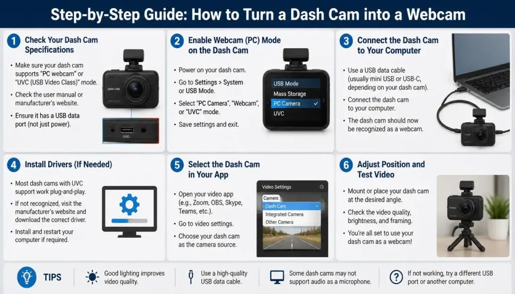 How to Turn a Dash Cam into a Webcam