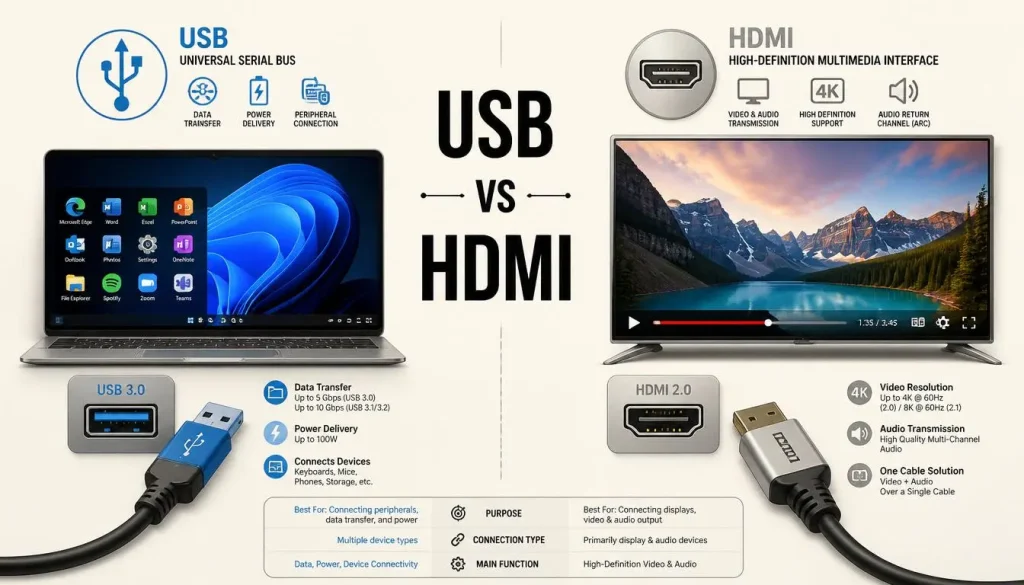 USB vs. HDMI Which Connection Works Best