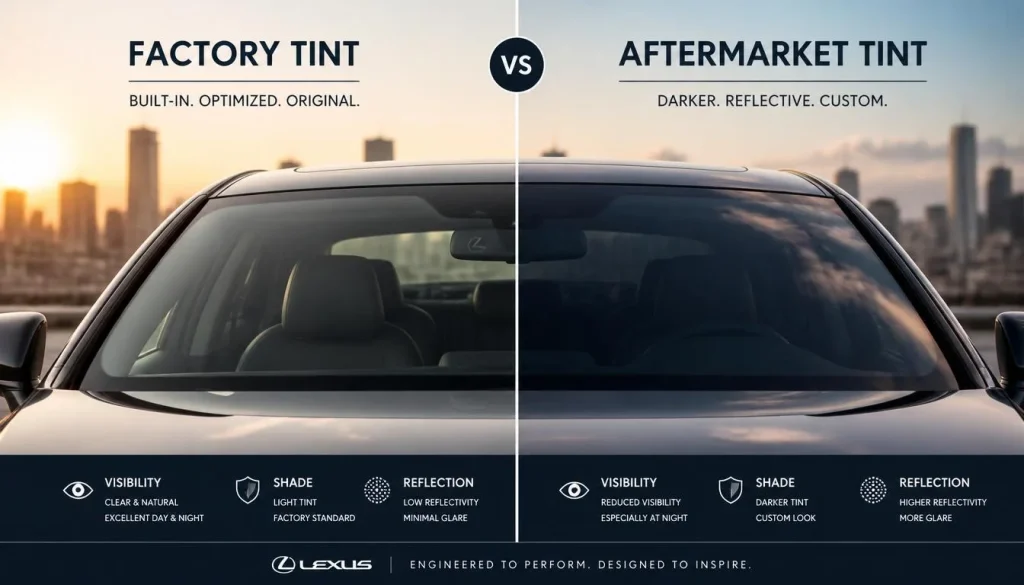 Understanding Your Windshield Tint: Factory vs. Aftermarket