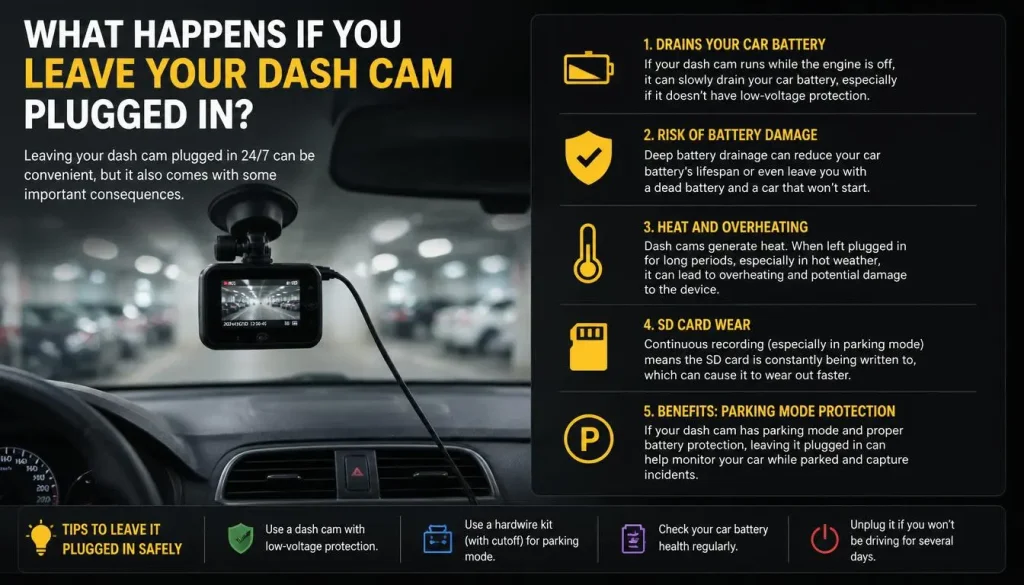 What Happens If You Leave Your Dash Cam Plugged In
