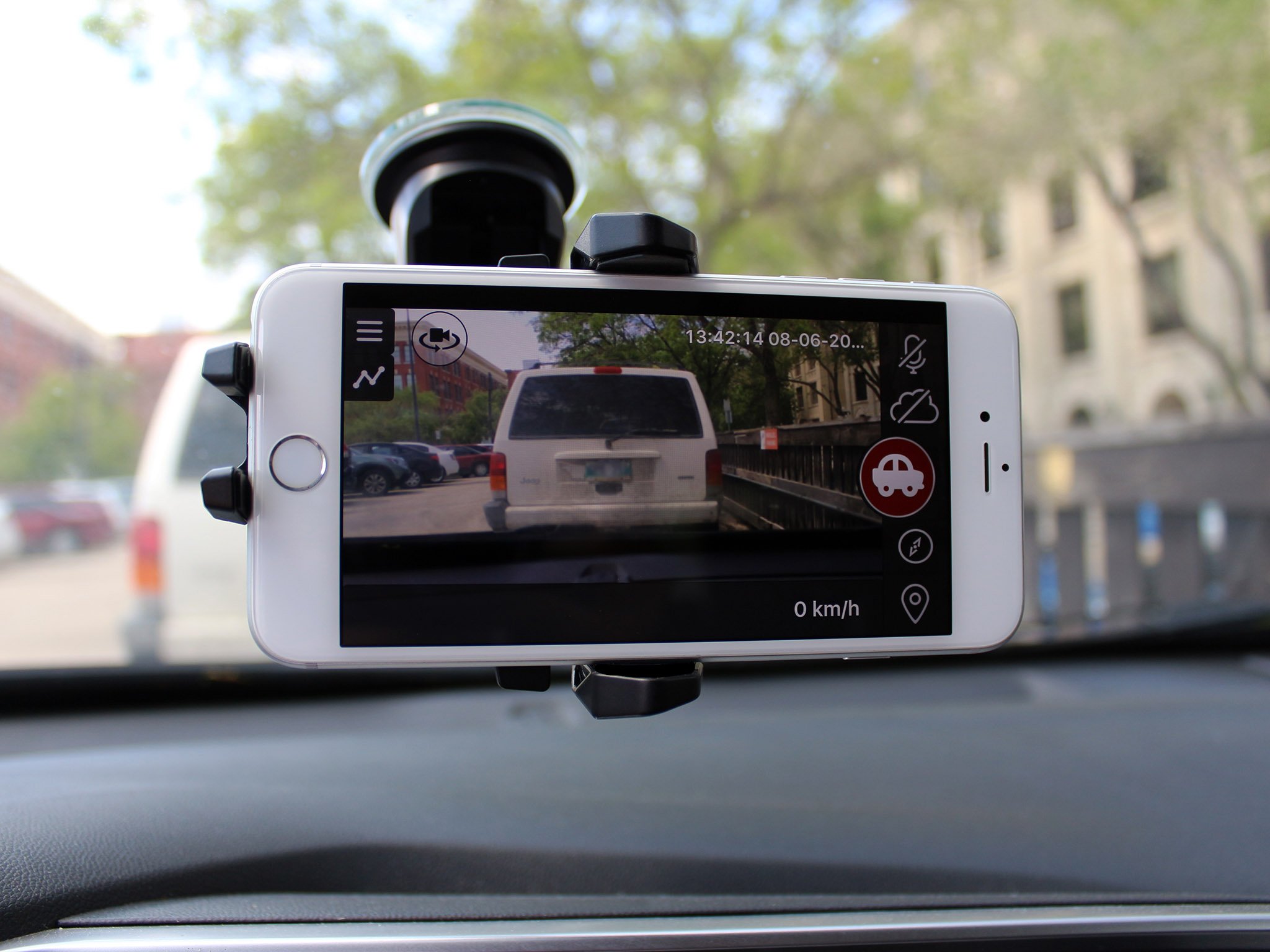 iPhone vs dedicated dash cam comparison setup